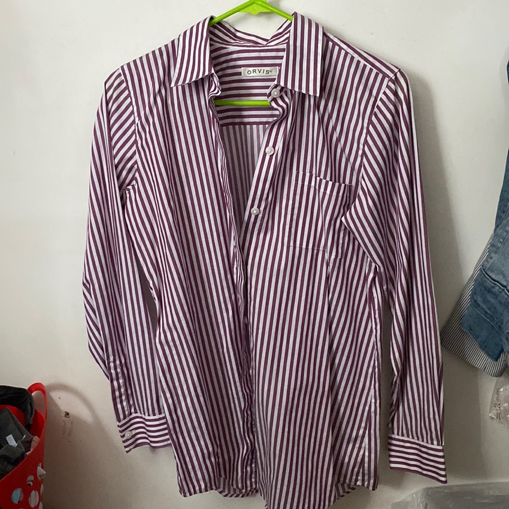 Striped Orvis Button Down shirt, like new